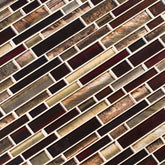 MS International Artista Interlocking 12 in. x 12 in. x 8 mm Glass Mesh-Mounted Mosaic Wall Tile